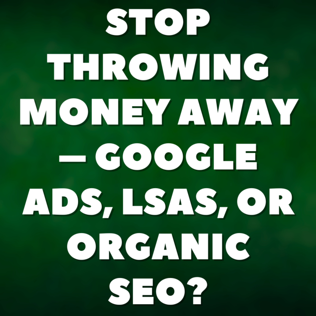 Are you pouring money into marketing campaigns and wondering if you’re getting the best possible leads for your local business? In this episode we break down where the best leads actually come from. Should you rely on Google Ads for quick wins, invest in Local Service Ads (LSAs) for high-intent customers, or focus on organic SEO to attract educated leads that truly convert?